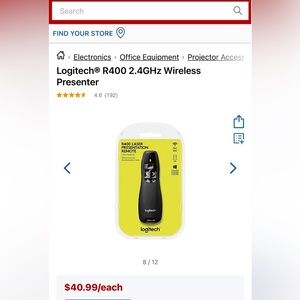 Laser presenter remote